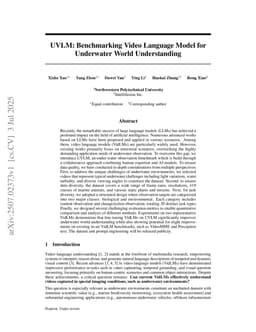 UVLM: Benchmarking Video Language Model for Underwater World Understanding