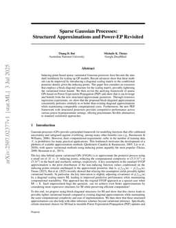 Sparse Gaussian Processes: Structured Approximations and Power-EP Revisited
