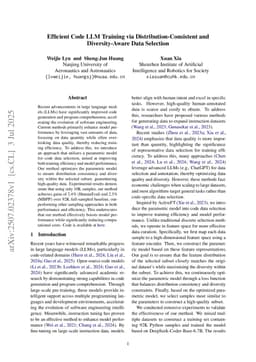 Efficient Code LLM Training via Distribution-Consistent and Diversity-Aware Data Selection