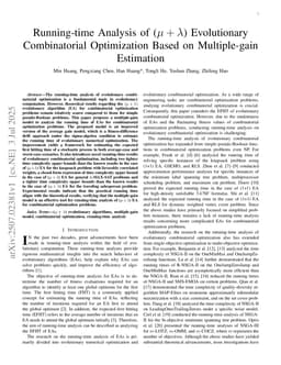 Running-time Analysis of ($μ+λ$) Evolutionary Combinatorial Optimization Based on Multiple-gain Estimation