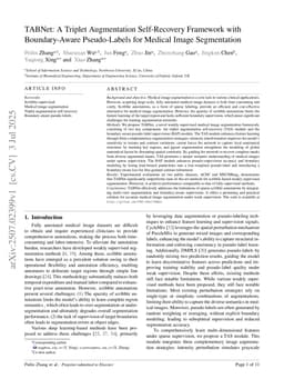 TABNet: A Triplet Augmentation Self-Recovery Framework with Boundary-Aware Pseudo-Labels for Medical Image Segmentation