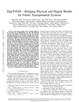DigiT4TAF -- Bridging Physical and Digital Worlds for Future Transportation Systems