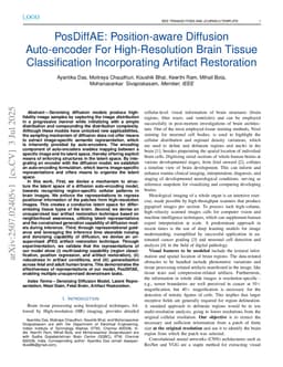 PosDiffAE: Position-aware Diffusion Auto-encoder For High-Resolution Brain Tissue Classification Incorporating Artifact Restoration
