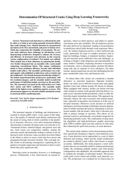 Determination Of Structural Cracks Using Deep Learning Frameworks