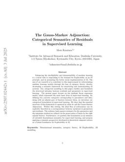 The Gauss-Markov Adjunction: Categorical Semantics of Residuals in Supervised Learning