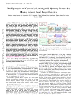 Weakly-supervised Contrastive Learning with Quantity Prompts for Moving Infrared Small Target Detection