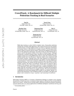 CrowdTrack: A Benchmark for Difficult Multiple Pedestrian Tracking in Real Scenarios
