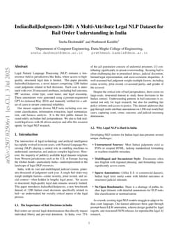 IndianBailJudgments-1200: A Multi-Attribute Dataset for Legal NLP on Indian Bail Orders