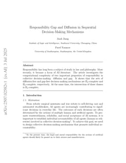 Responsibility Gap and Diffusion in Sequential Decision-Making Mechanisms