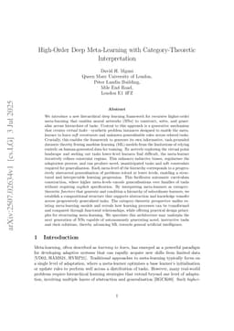 High-Order Deep Meta-Learning with Category-Theoretic Interpretation