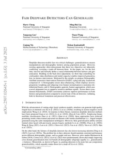 Fair Deepfake Detectors Can Generalize