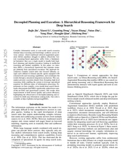 Decoupled Planning and Execution: A Hierarchical Reasoning Framework for Deep Search