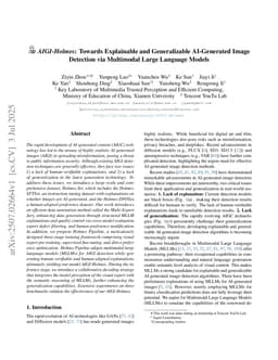 AIGI-Holmes: Towards Explainable and Generalizable AI-Generated Image Detection via Multimodal Large Language Models