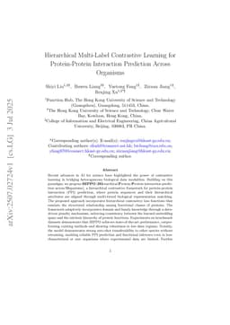 Hierarchical Multi-Label Contrastive Learning for Protein-Protein Interaction Prediction Across Organisms