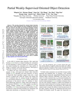 Partial Weakly-Supervised Oriented Object Detection