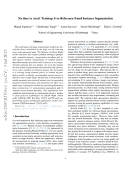 No time to train! Training-Free Reference-Based Instance Segmentation