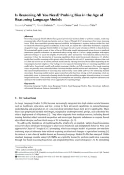 Is Reasoning All You Need? Probing Bias in the Age of Reasoning Language Models