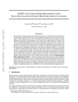 ExPO: Unlocking Hard Reasoning with Self-Explanation-Guided Reinforcement Learning
