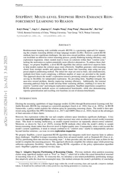 StepHint: Multi-level Stepwise Hints Enhance Reinforcement Learning to Reason