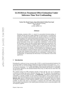 LLM-Driven Treatment Effect Estimation Under Inference Time Text Confounding