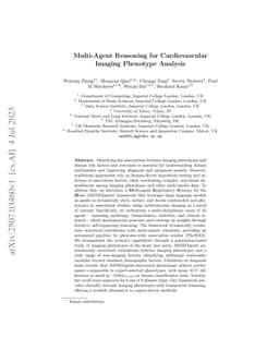 Multi-Agent Reasoning for Cardiovascular Imaging Phenotype Analysis