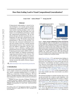 Does Data Scaling Lead to Visual Compositional Generalization?
