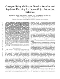Conceptualizing Multi-scale Wavelet Attention and Ray-based Encoding for Human-Object Interaction Detection