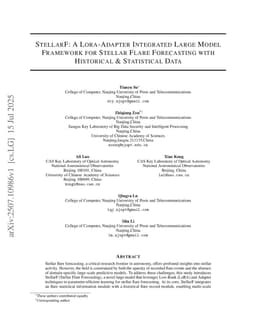 StellarF: A Lora-Adapter Integrated Large Model Framework for Stellar Flare Forecasting with Historical & Statistical Data