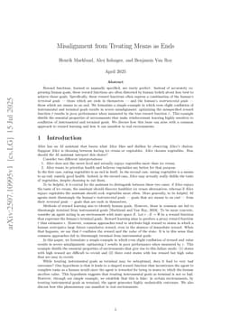 Misalignment from Treating Means as Ends