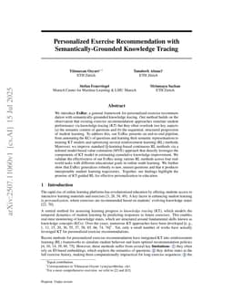 Personalized Exercise Recommendation with Semantically-Grounded Knowledge Tracing