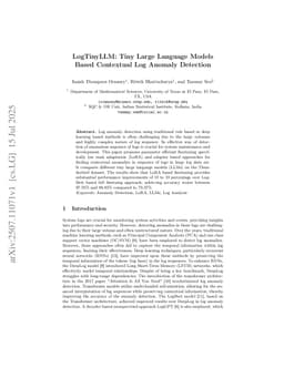 LogTinyLLM: Tiny Large Language Models Based Contextual Log Anomaly Detection