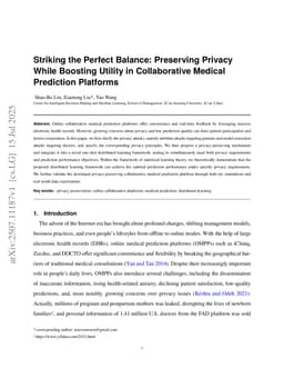 Striking the Perfect Balance: Preserving Privacy While Boosting Utility in Collaborative Medical Prediction Platforms