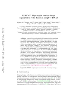 U-RWKV: Lightweight medical image segmentation with direction-adaptive RWKV
