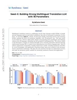 Seed-X: Building Strong Multilingual Translation LLM with 7B Parameters