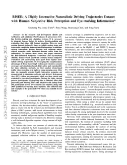 RISEE: A Highly Interactive Naturalistic Driving Trajectories Dataset with Human Subjective Risk Perception and Eye-tracking Information