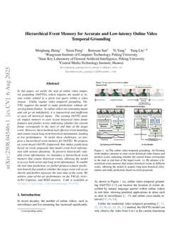 Hierarchical Event Memory for Accurate and Low-latency Online Video Temporal Grounding