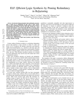 ELF: Efficient Logic Synthesis by Pruning Redundancy in Refactoring