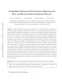 Probabilistic Emissivity Retrieval from Hyperspectral Data via Physics-Guided Variational Inference