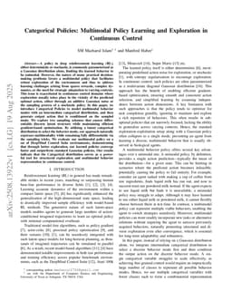 Categorical Policies: Multimodal Policy Learning and Exploration in Continuous Control