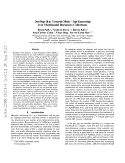 DocHop-QA: Towards Multi-Hop Reasoning over Multimodal Document Collections