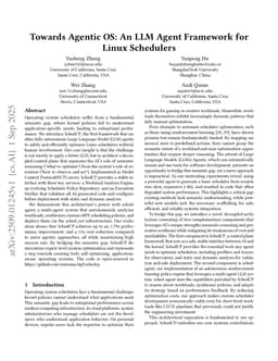 Towards Agentic OS: An LLM Agent Framework for Linux Schedulers