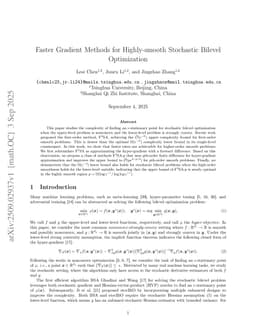Faster Gradient Methods for Highly-smooth Stochastic Bilevel Optimization