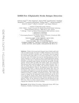 XSRD-Net: EXplainable Stroke Relapse Detection