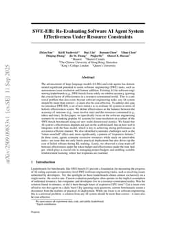 SWE-Effi: Re-Evaluating Software AI Agent System Effectiveness Under Resource Constraints
