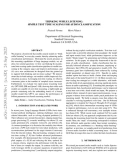 Thinking While Listening: Simple Test Time Scaling For Audio Classification