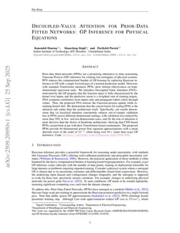 Decoupled-Value Attention for Prior-Data Fitted Networks: GP Inference for Physical Equations