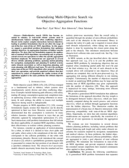 Generalizing Multi-Objective Search via Objective-Aggregation Functions