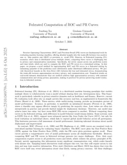 Federated Computation of ROC and PR Curves
