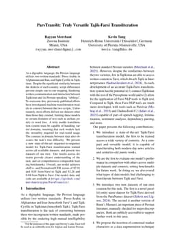 ParsTranslit: Truly Versatile Tajik-Farsi Transliteration