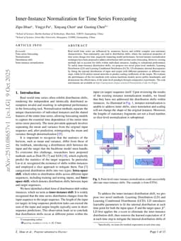 Inner-Instance Normalization for Time Series Forecasting